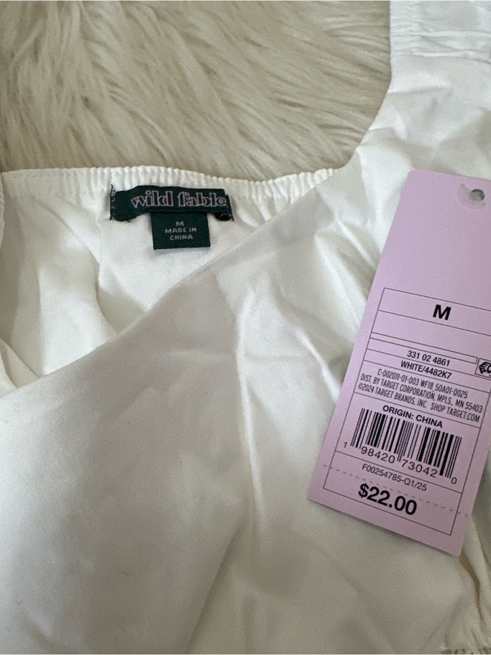 wild fable White Lace-Trim Peplum Tank - Picture 2 of 3